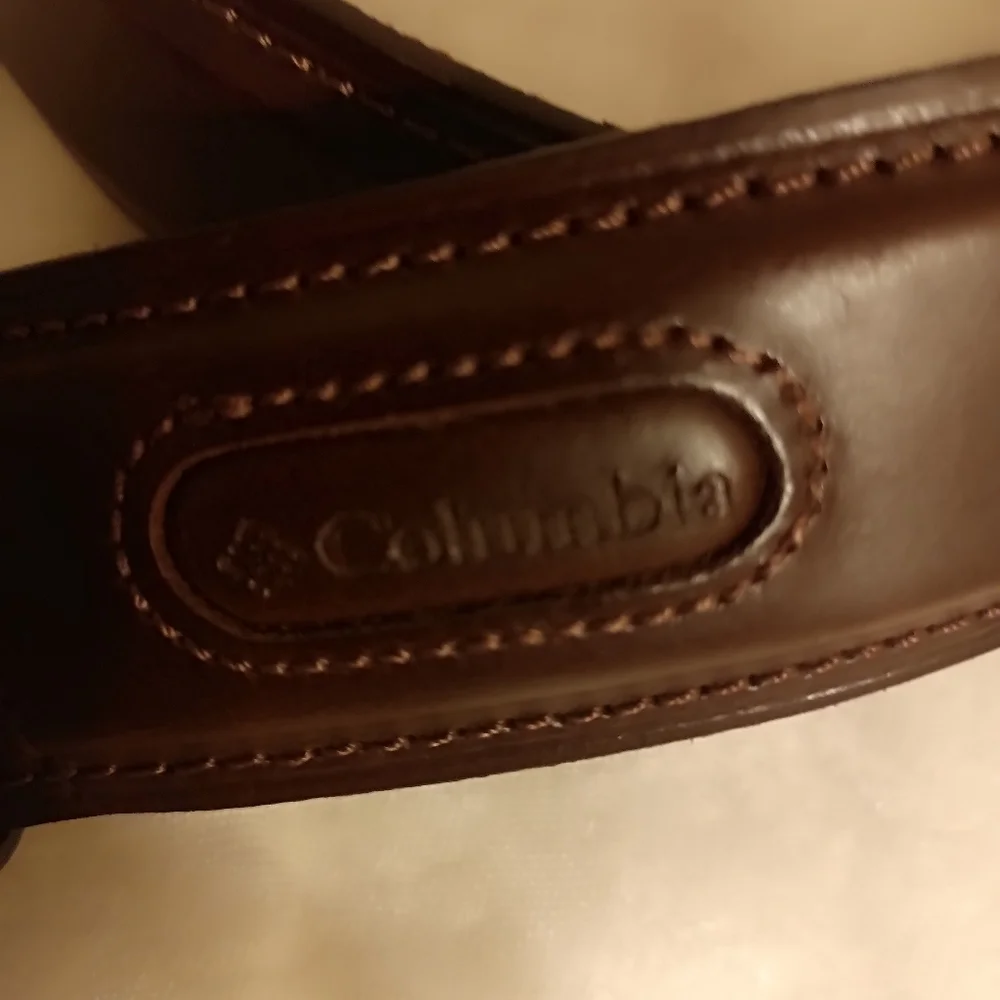 Columbia brown leather belt mens size 40